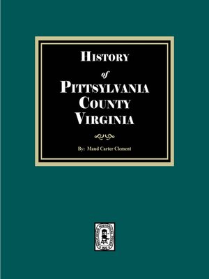 cover image of History of Pittsylvania County, Virginia
